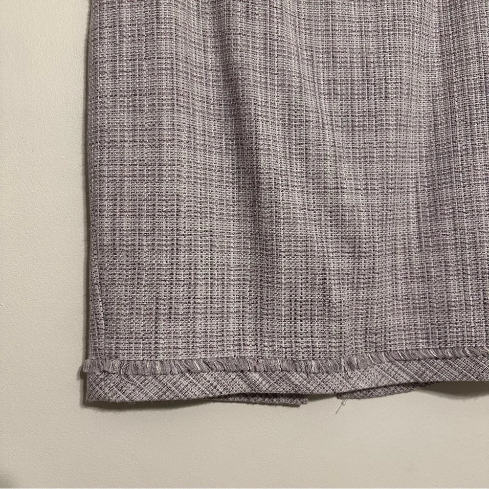 WHBM Tweed Cotton Pencil Skirt Lavender White Size 12